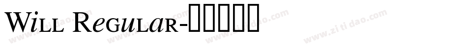 Will Regular字体转换